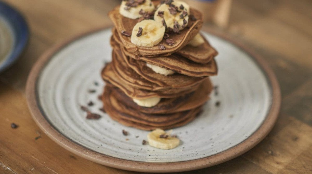 Fluffy Maca Vegan Protein Pancakes