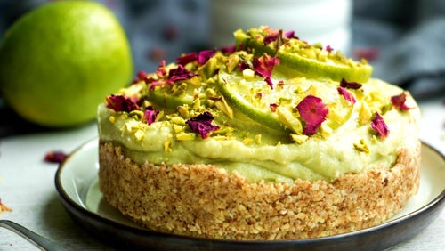 Avocado-Limoen Cheesecake | No-Bake Vegan Cheesecake Recept