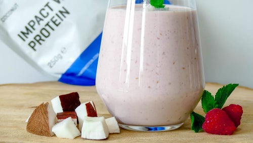 Frambozen kokos milkshake