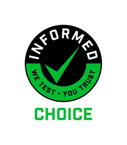 Informed Choice logo: A black and green circular badge with a checkmark icon, featuring the text "We Test You Trust".
