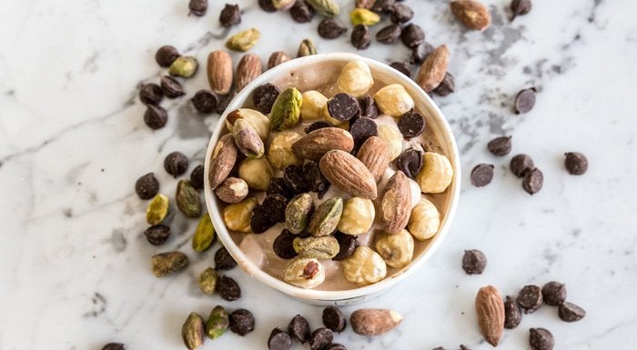 A variety of healthy nuts and seeds rich in minerals