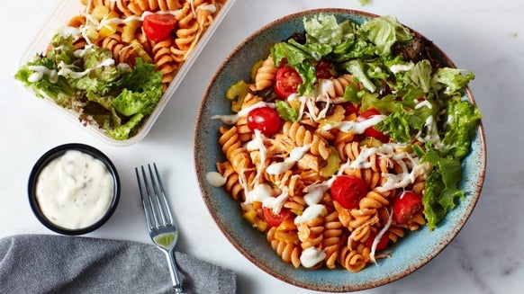 Buffalo Chicken Pasta Salad | 3-Day Chicken Meal Prep