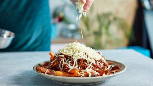 Édesburgonya sajtos chilis sült krumpli recept