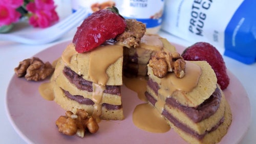 Fehérjés Bögrés süti torta