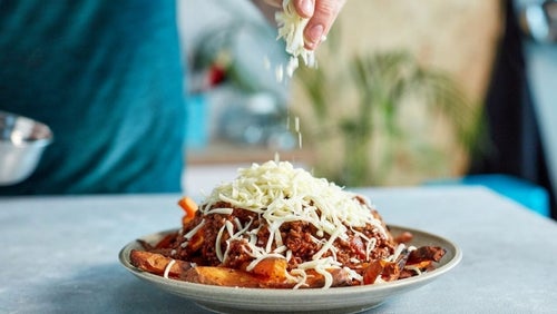 Frytki z chilli con carne | Przepis na bataty z piekarnika