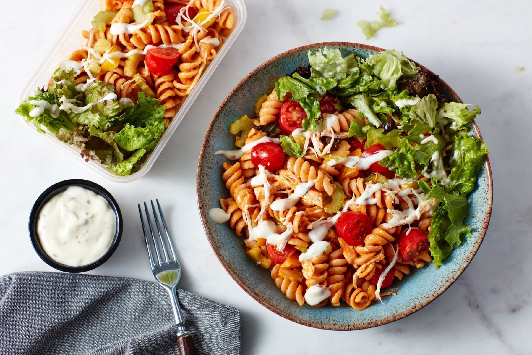 Buffalo Chicken Pasta Salad | 3-Day Chicken Meal Prep