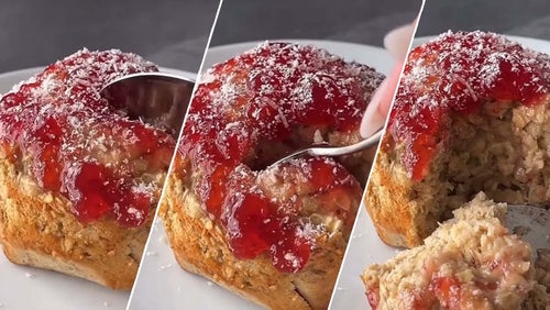 Jam Sponge Baked Oat Cake