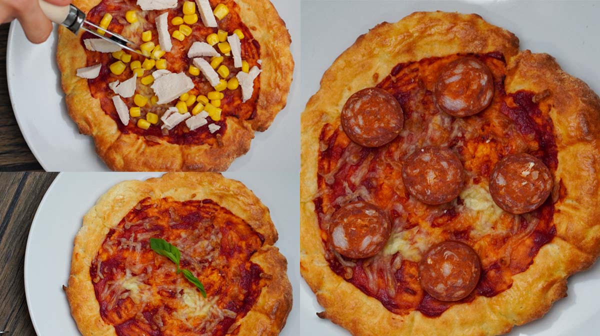 Air Fryer Pizza 3 Ways