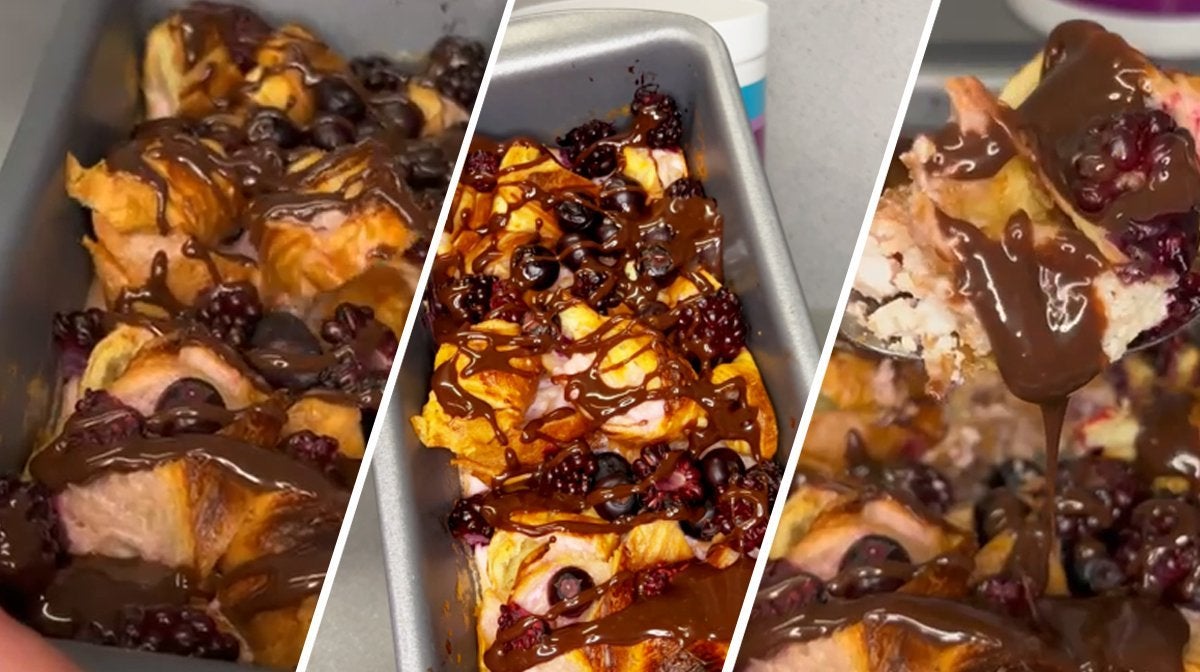 Croissant Bake With Protein-Packed Vimto® Custard