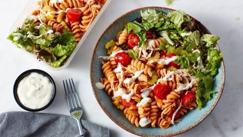 Buffalo Chicken Pasta Salad | 3-Day Chicken Meal Prep