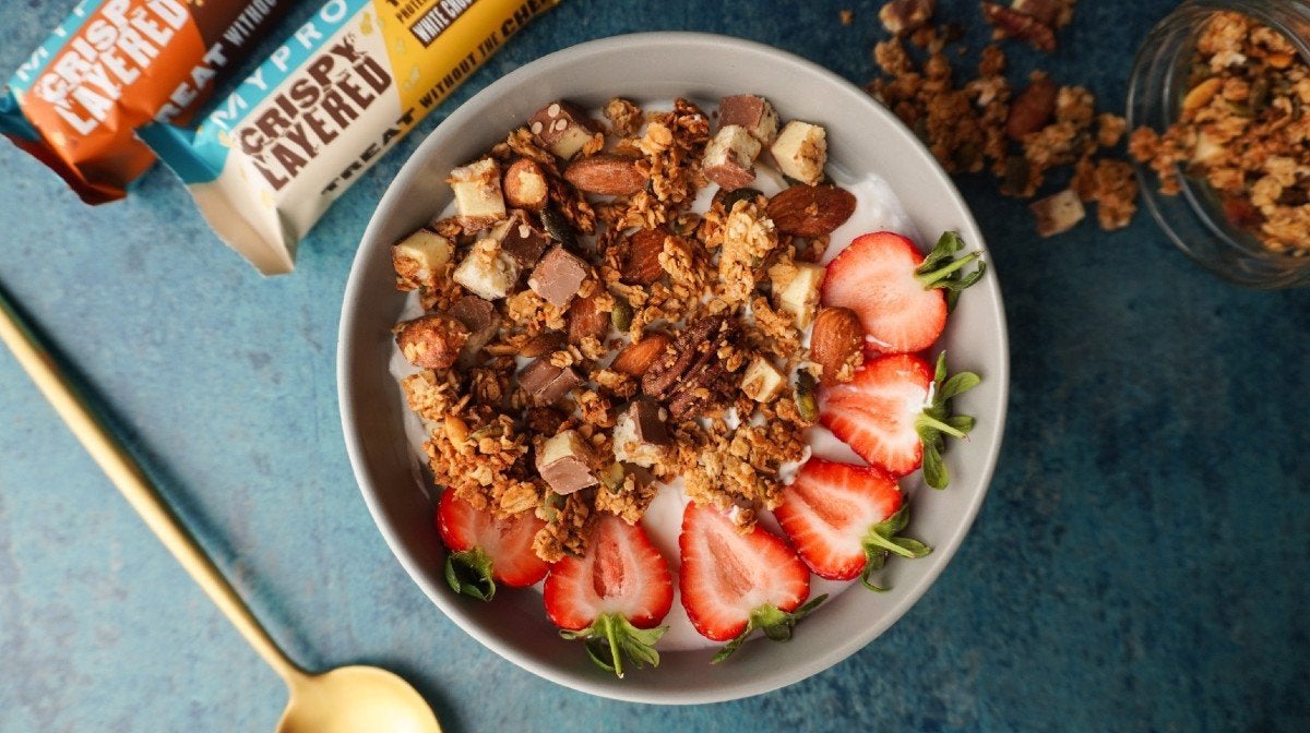 Crispy Layered Bar Granola | Homemade Protein Granola Recipe