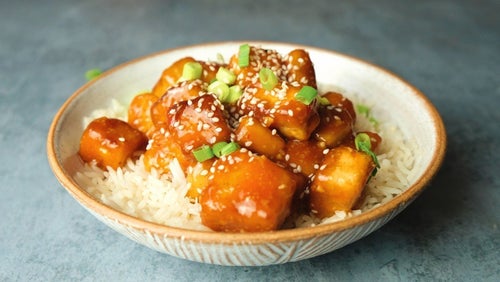 Sticky Sesame Tofu | High-Protein Vegan Meal Prep