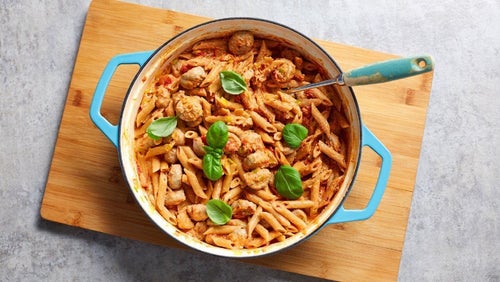 Gezonde Pasta Recepten | Magere & Romige Sausage Pasta