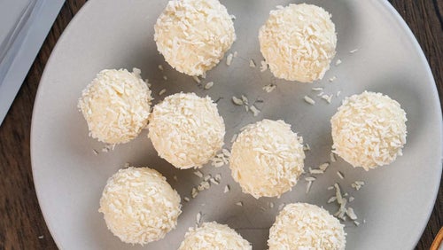 Nepečené truffle s bílou čokoládou