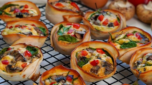 Low-carb proteinové snídaňové košíčky