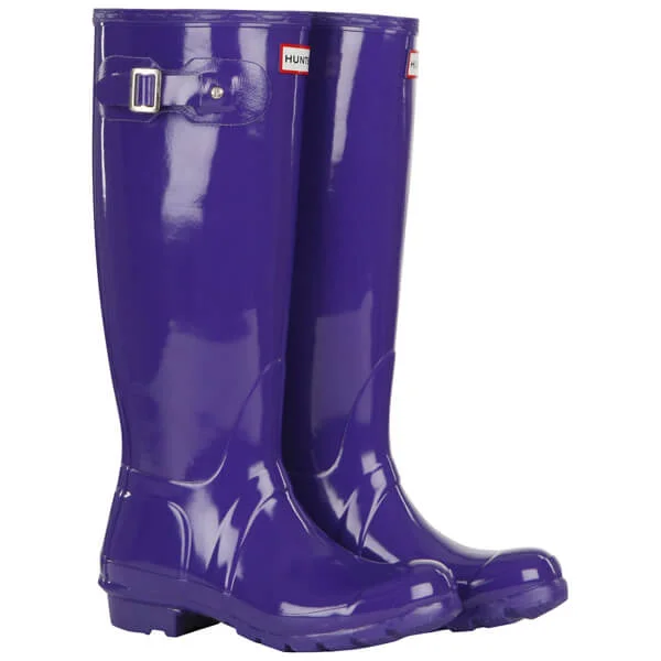 Hunter Original Tall Gloss Purple Dark Purple Hunter Boots HUNTER