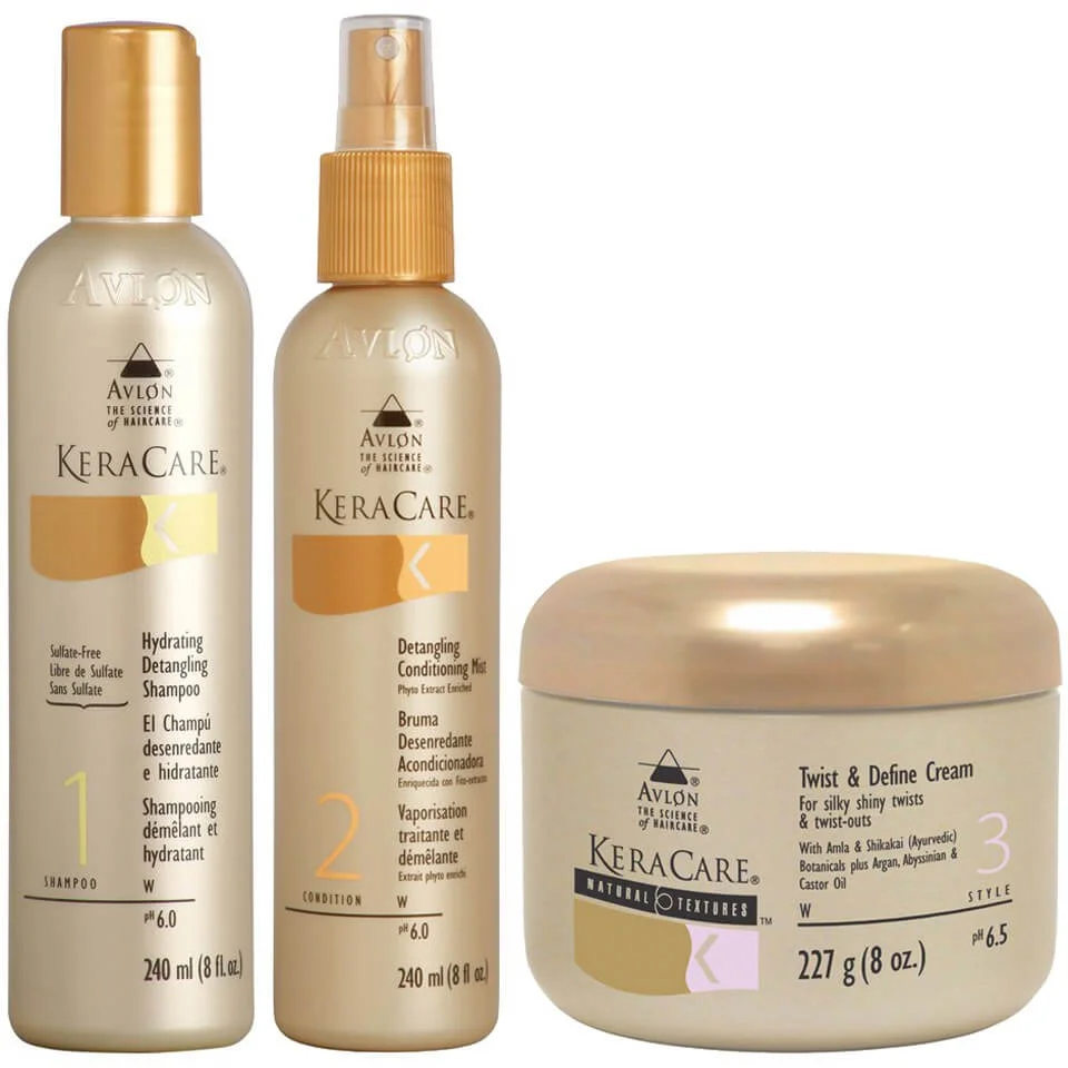KeraCare Detangling Shampoo and Conditioner Duo with Natural Textures Twist and Define