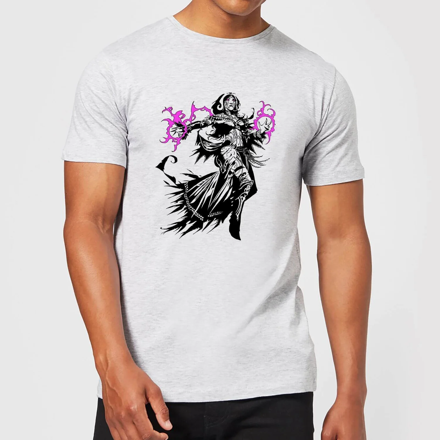Magic The Gathering Liliana Character Art T-Shirt - Grey