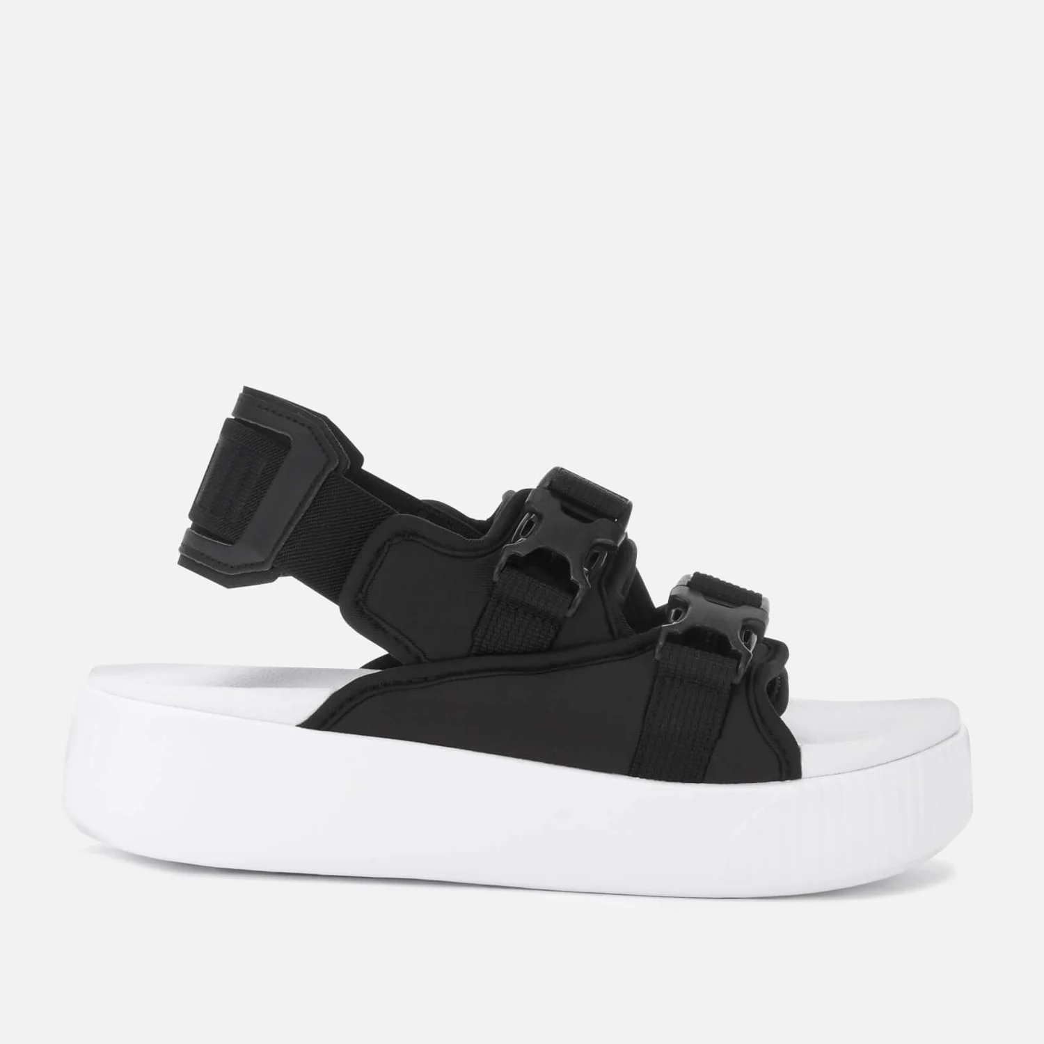 Tape Puma Black Platform Slides Women's Platform Tape Slide Sandals