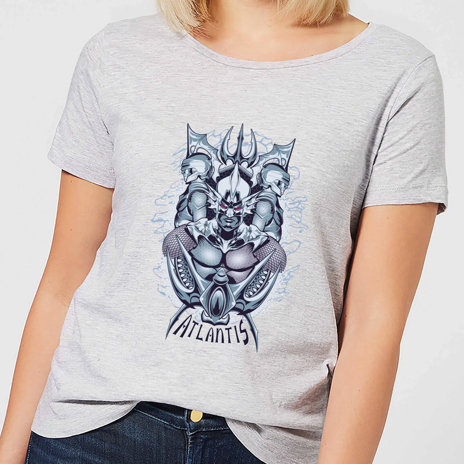 Aquaman Atlantis Seven Kingdoms Women's T-Shirt - Grey