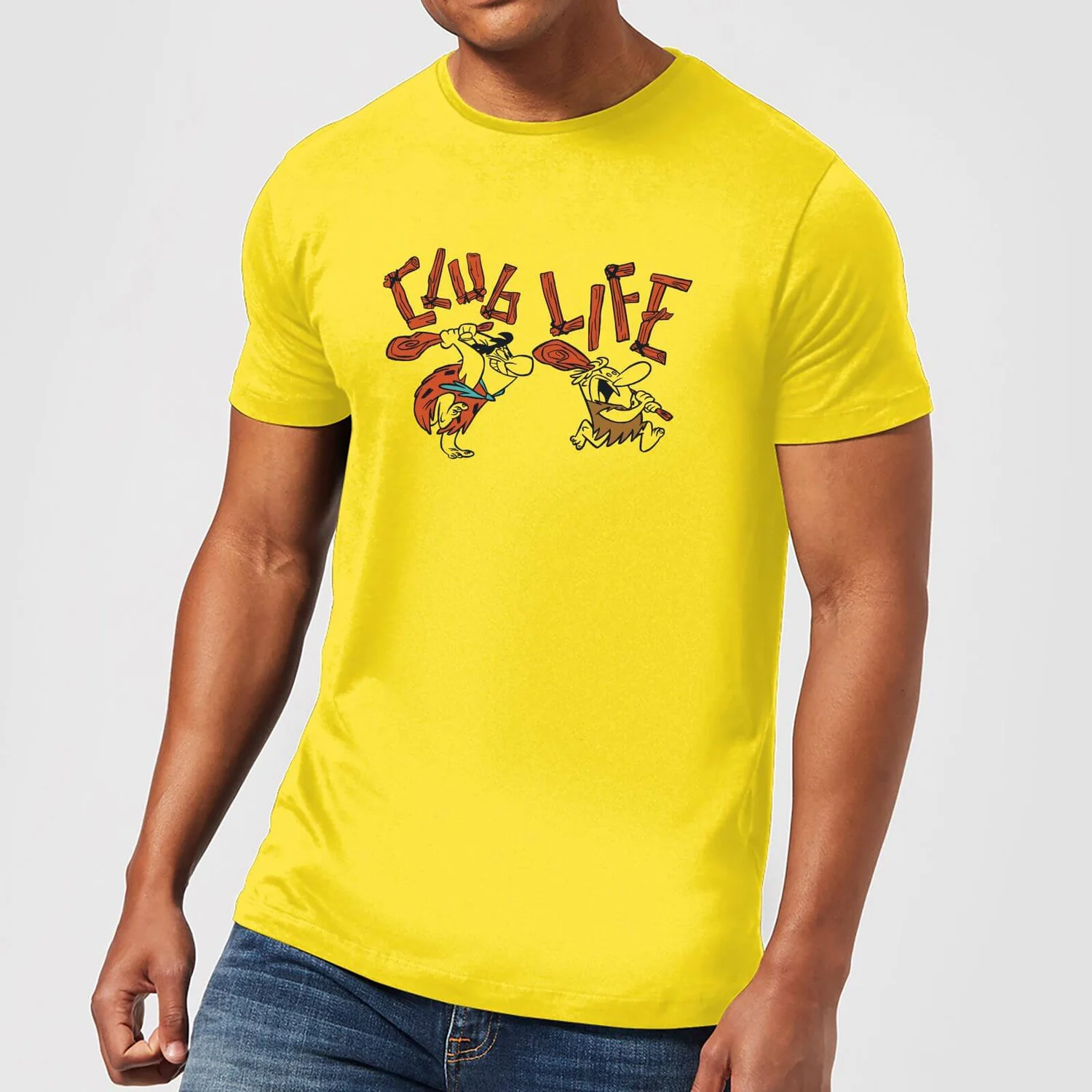 The Flintstones Club Life Men's T-Shirt - Yellow