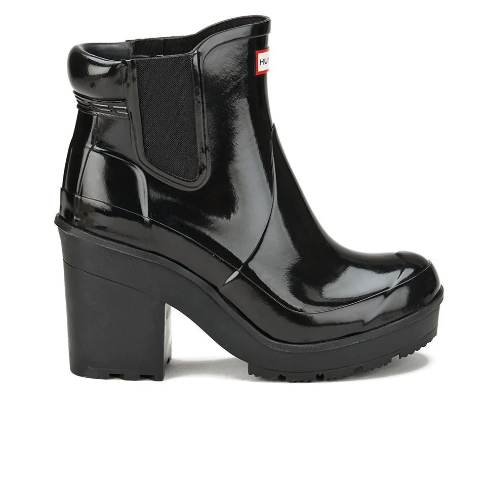 Hunter original block heel chelsea wellies Clearance