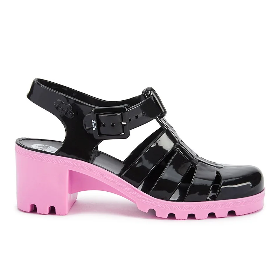 Black Jelly Juju Jelly Shoes Womens Ladies JuJu Original Black