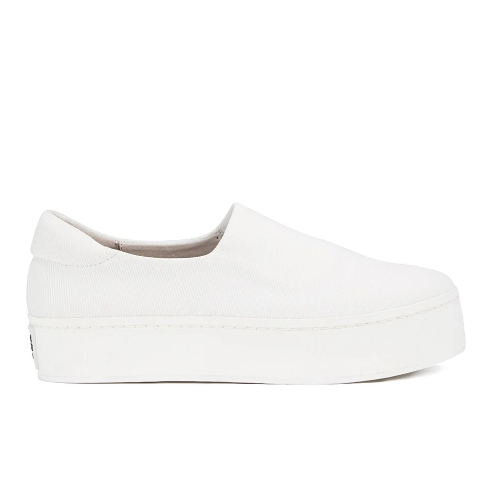 Flatform White Platform Slip On Trainers White Slip Flatform Slip