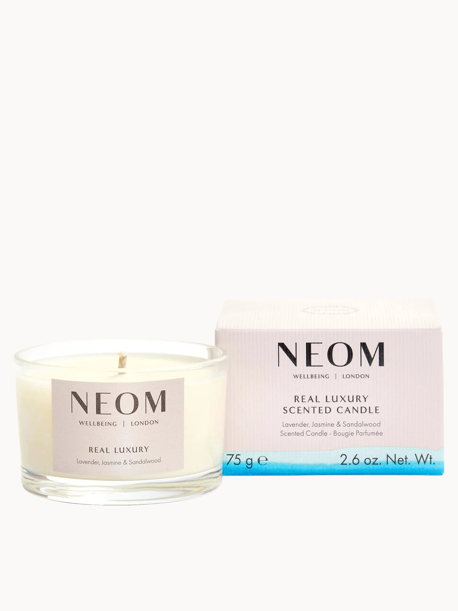 NEOM Wellbeing Real Luxury De-Stress Travel Scented Candle