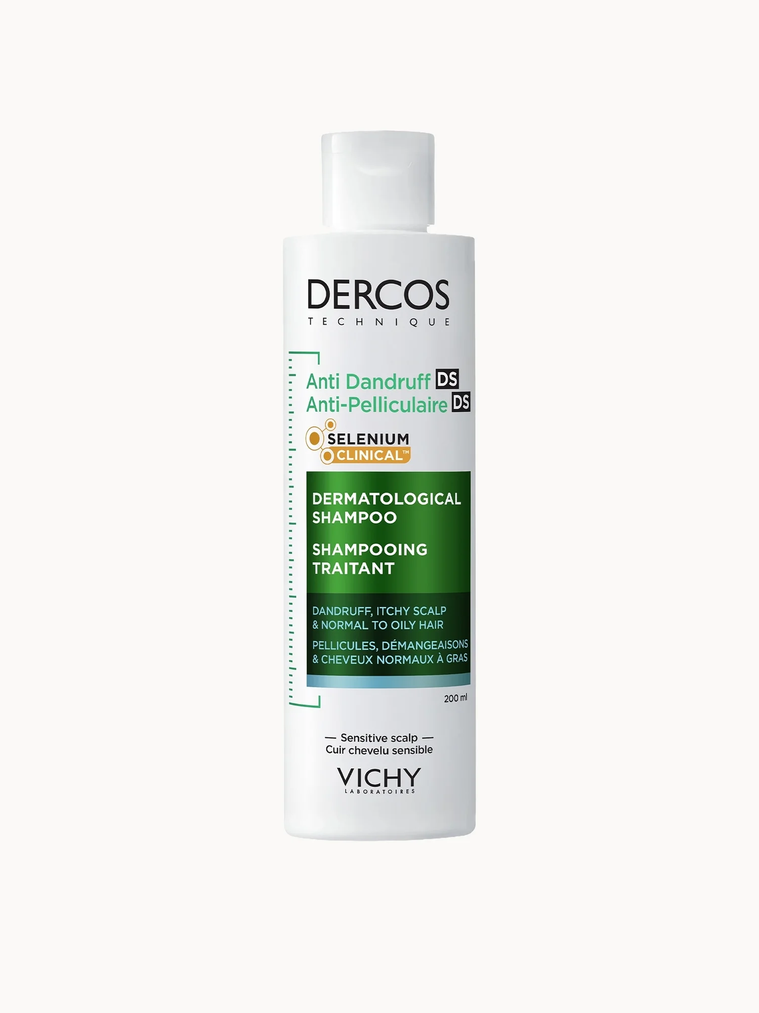 Vichy Dercos Anti-Dandruff Shampoo for Normal to Oily Hair 200ml