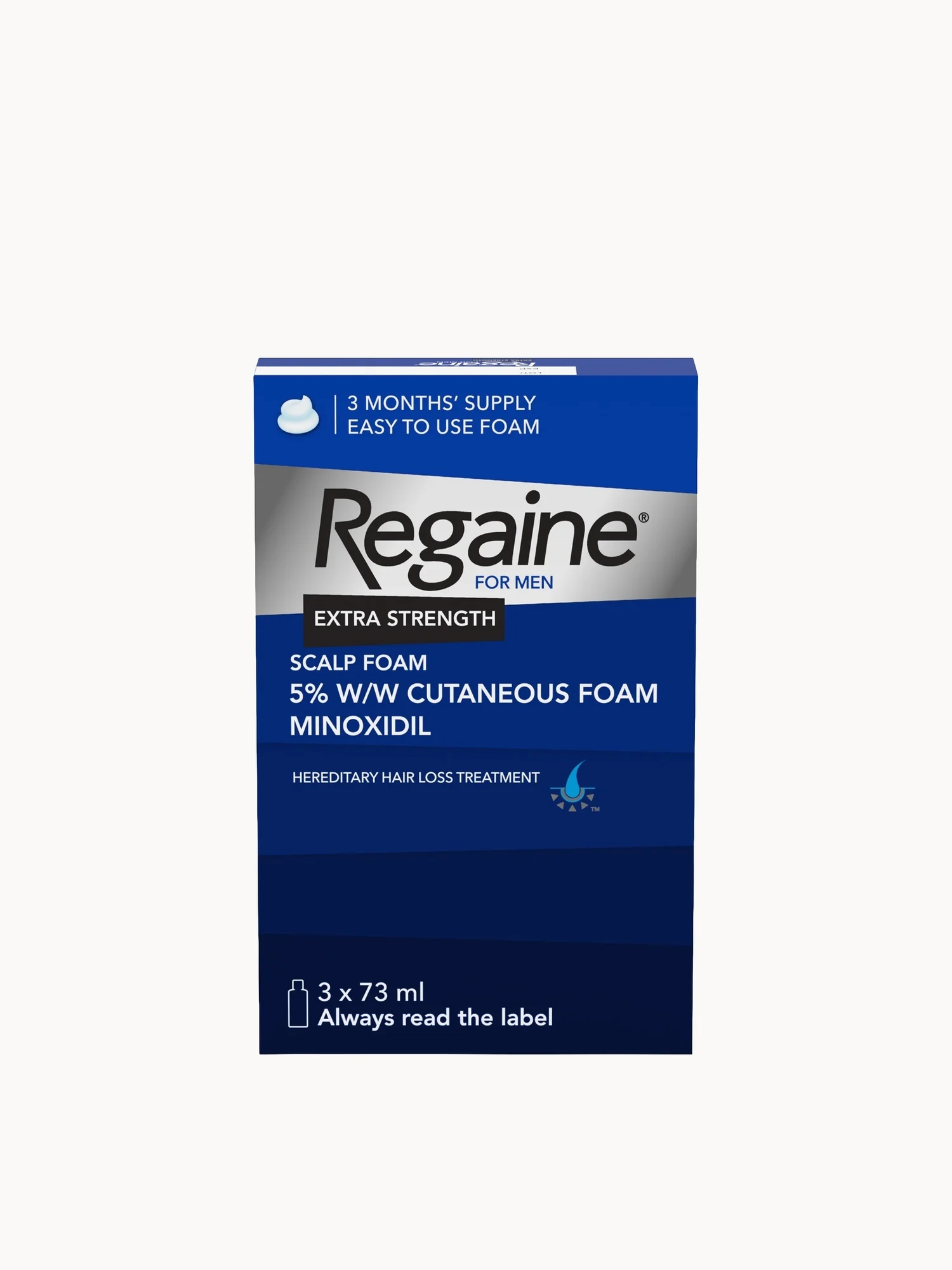 Regaine Men's Extra Strength Hair Loss and Hair Regrowth Scalp Foam Treatment 3 x 73ml