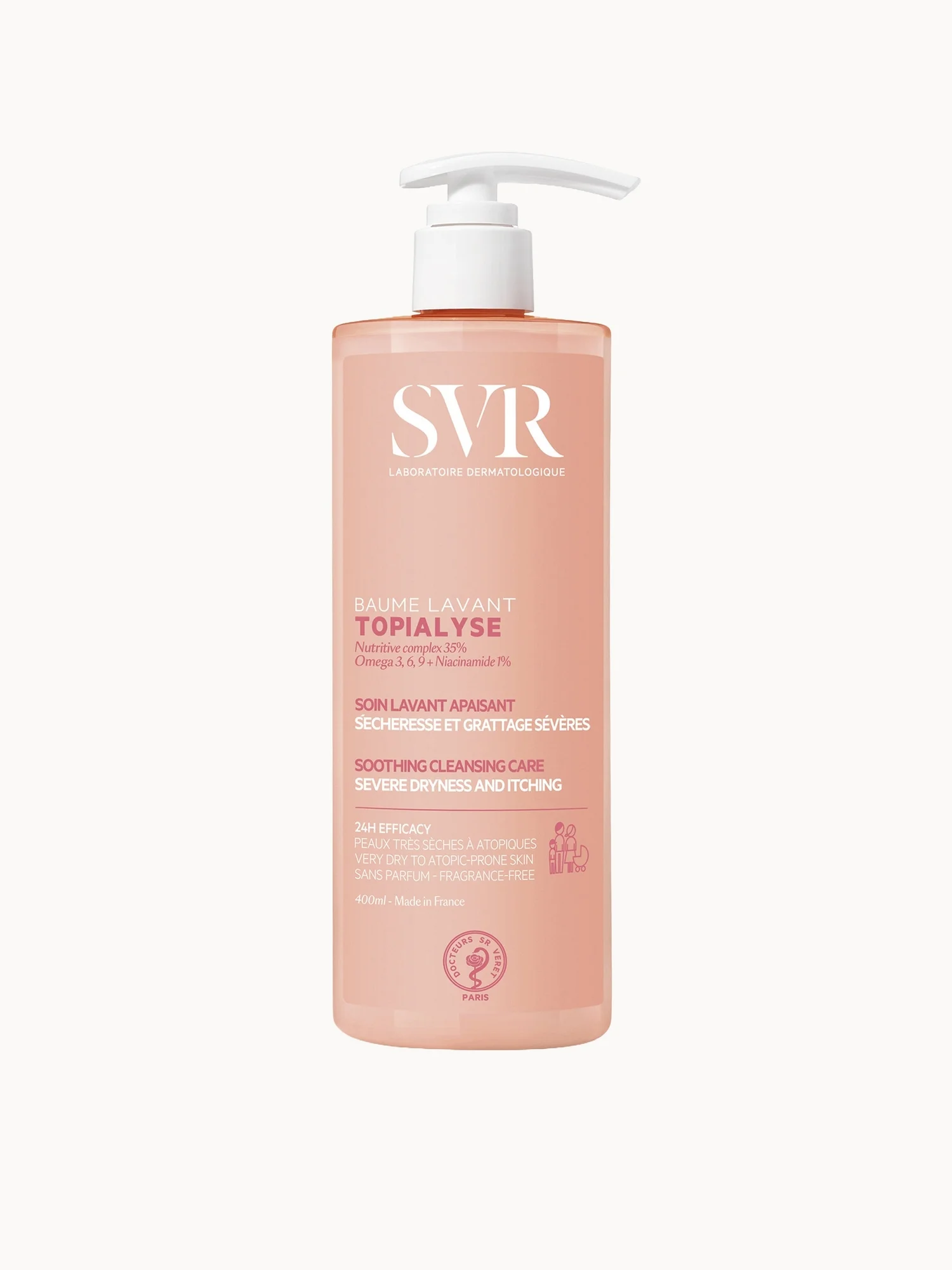 SVR TOPIALYSE 24hr Nourishing Face & Body Cleansing Wash-Off Cream for Severely Dry,
