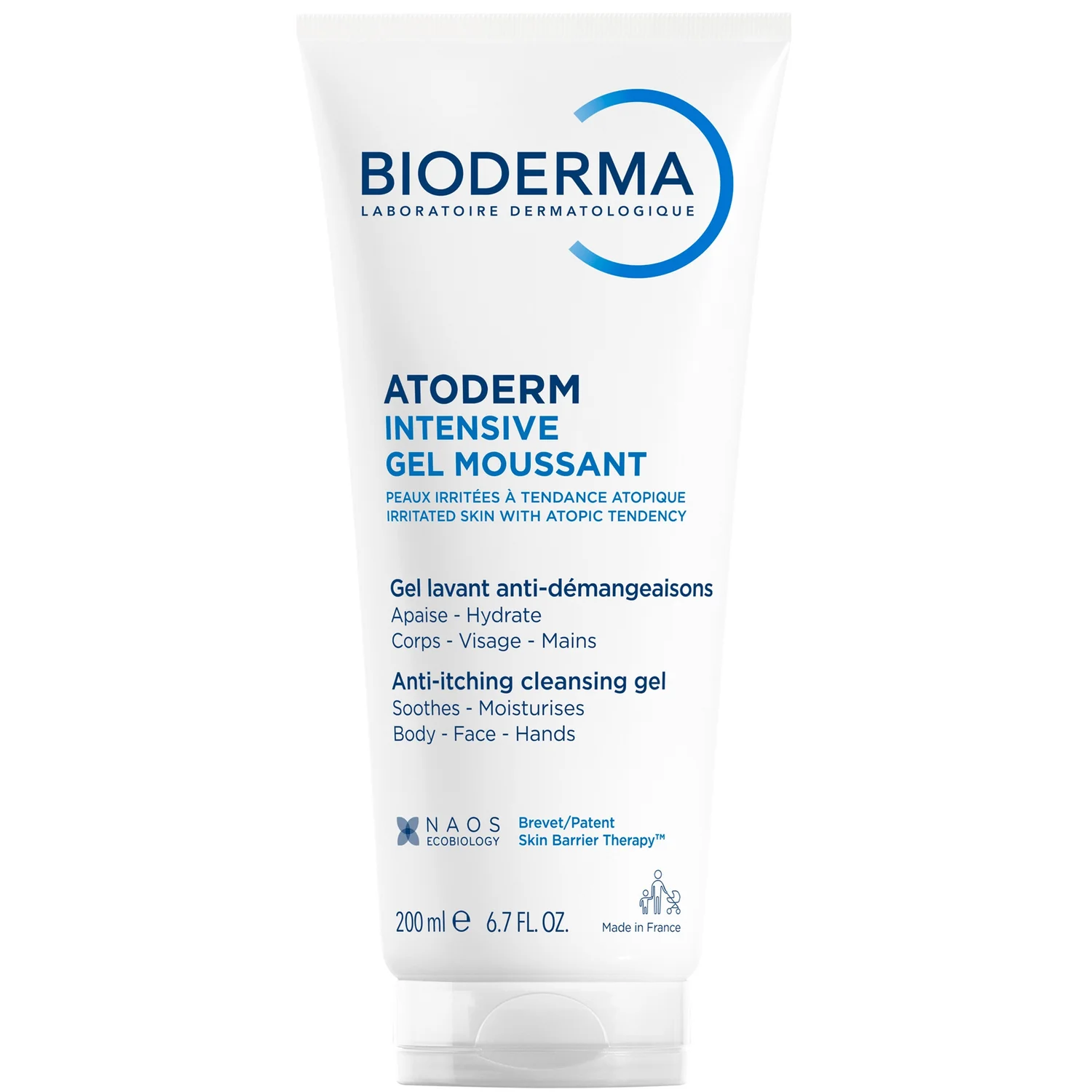 Bioderma Atoderm Ultra-Soothing Unfragranced Body Wash for Very Dry Atopic Eczema-Prone