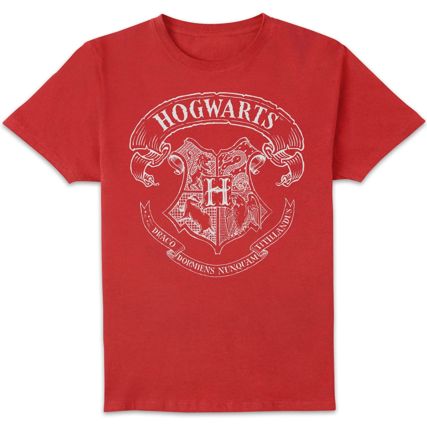 Harry Potter Hogwarts Crest Men's T-Shirt - Red