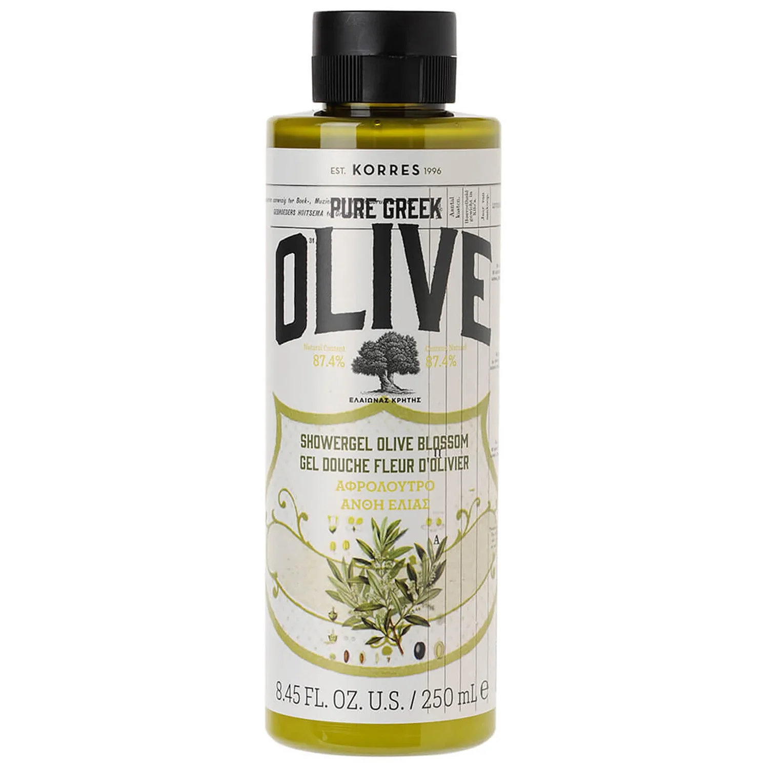Pure Greek Olive Shower Gel Olive Blossom 250ml product image