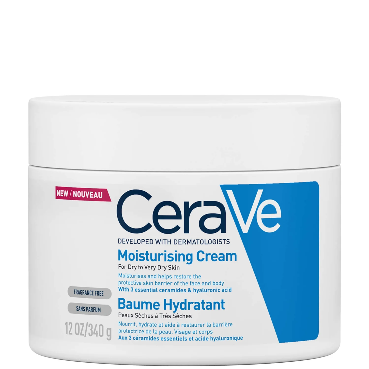 CeraVe Moisturising Cream Pot for Face and Body with Ceramides for Dry to Very Dry Skin