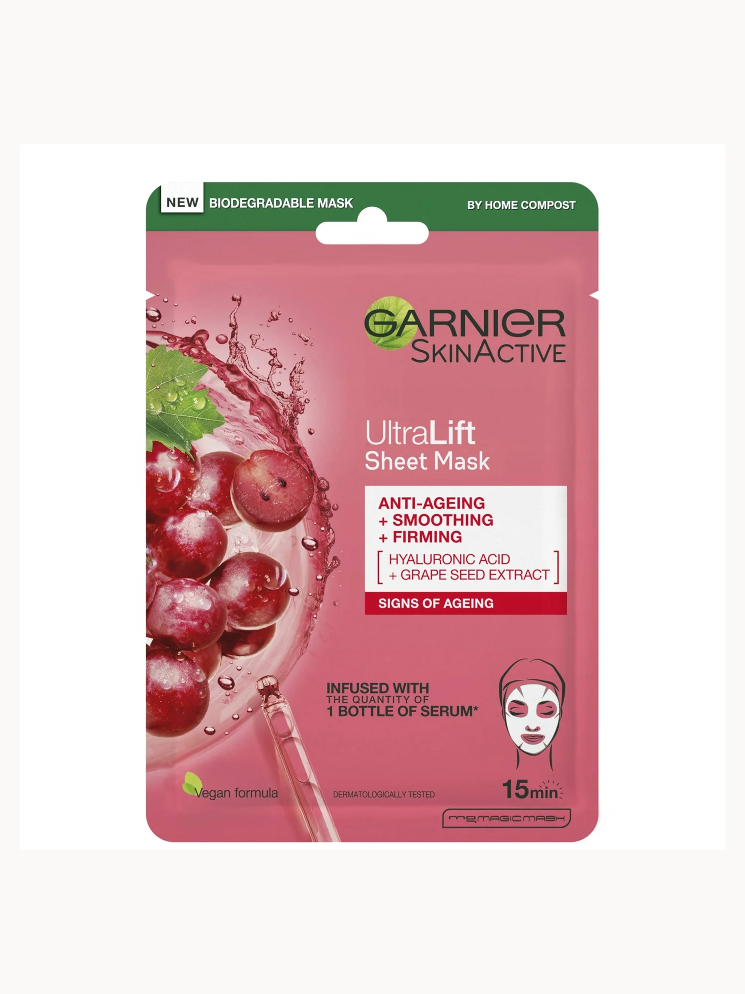 Garnier Ultralift Anti Ageing Radiance Boosting Face Sheet Mask 32g