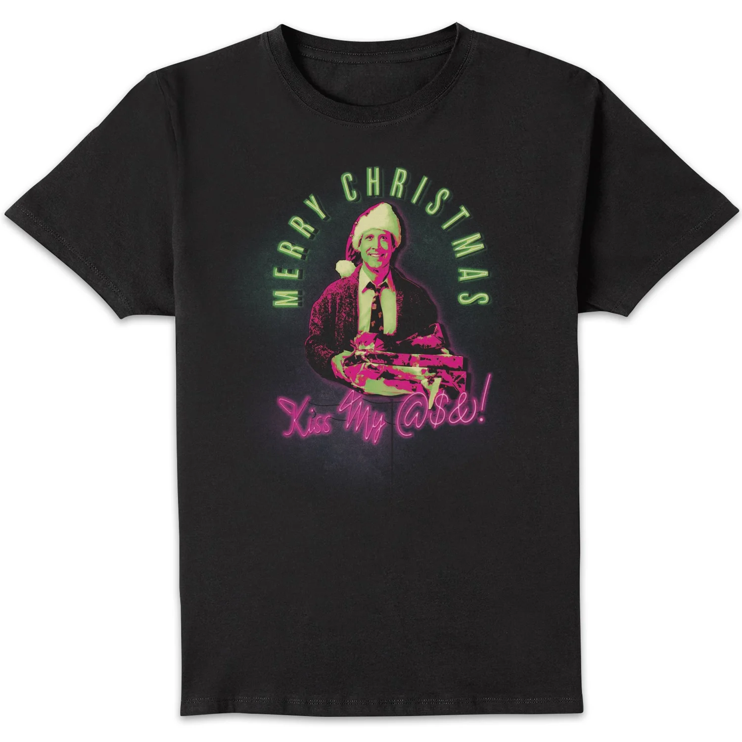 National Lampoon Merry Christmas Clark Griswold Men's Christmas T-Shirt - Black