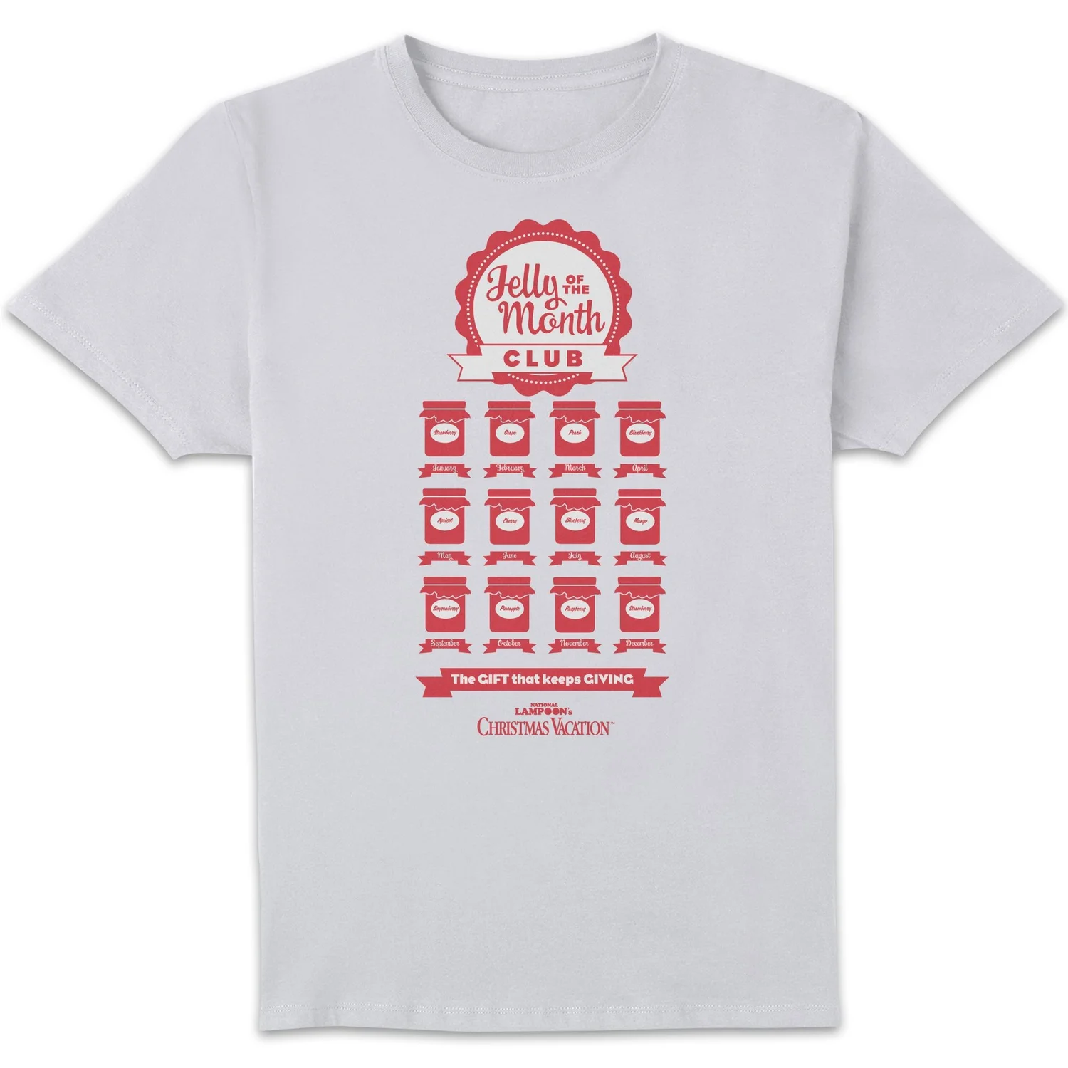 National Lampoon Jelly Of The Month Club Men's Christmas T-Shirt - White