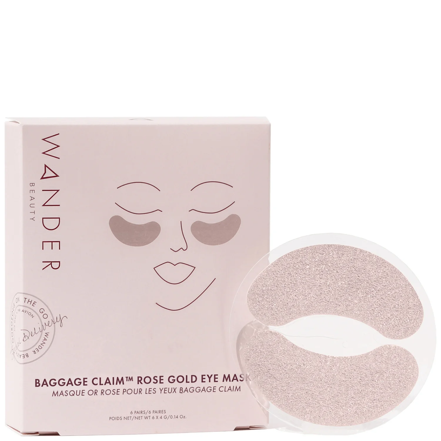 Wander Beauty Baggage Claim Eye Masks - Rose Gold (6 pair) product image