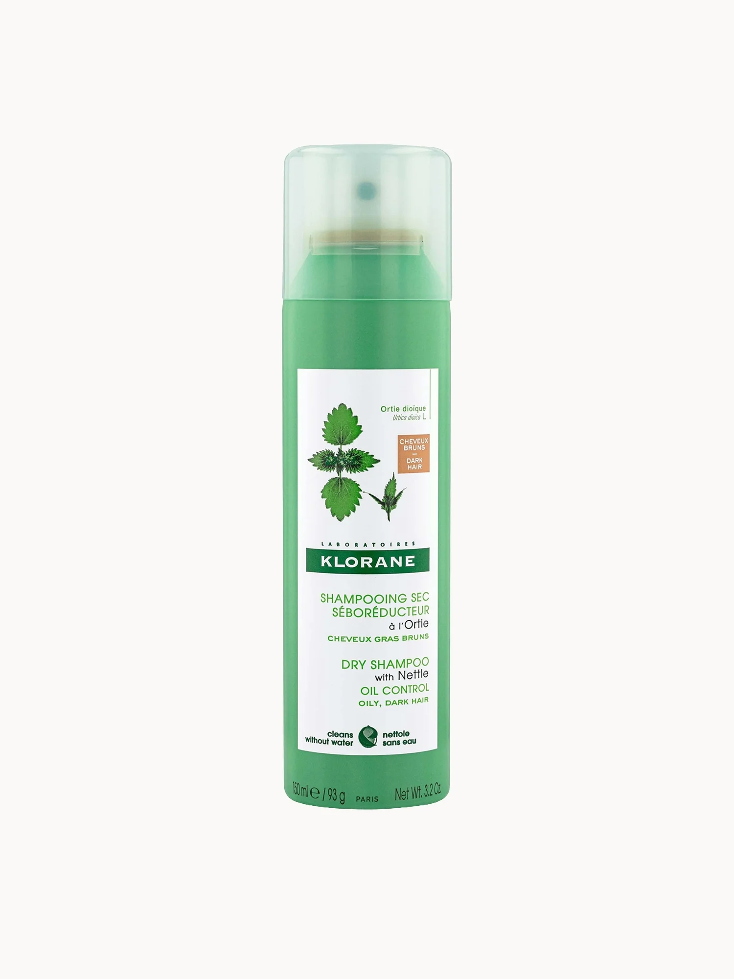KLORANE Oil-control Tinted Dry Shampoo with Nettle for Oily
