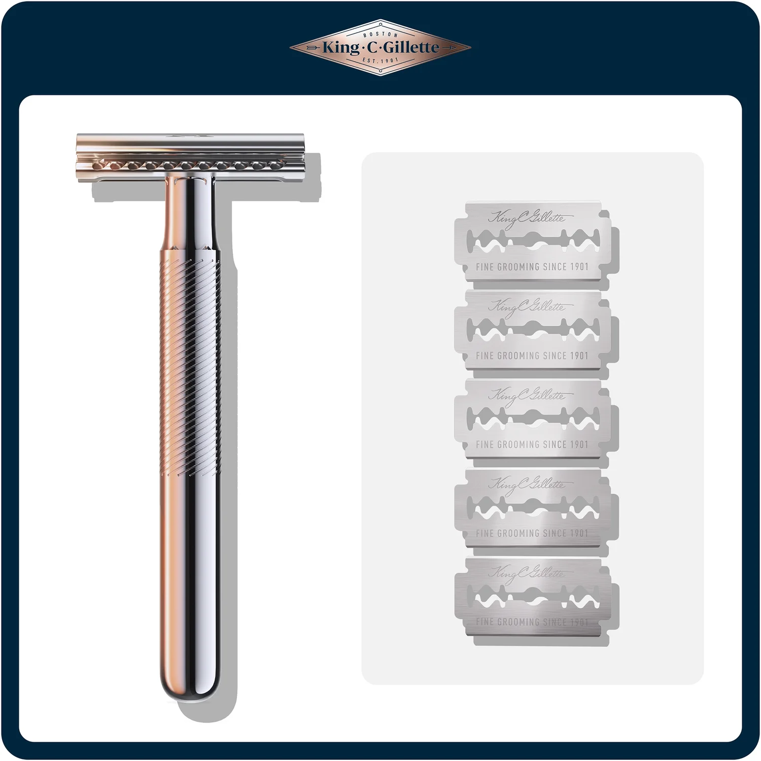 King C. Gillette Double Edge Safety Razor - With Code