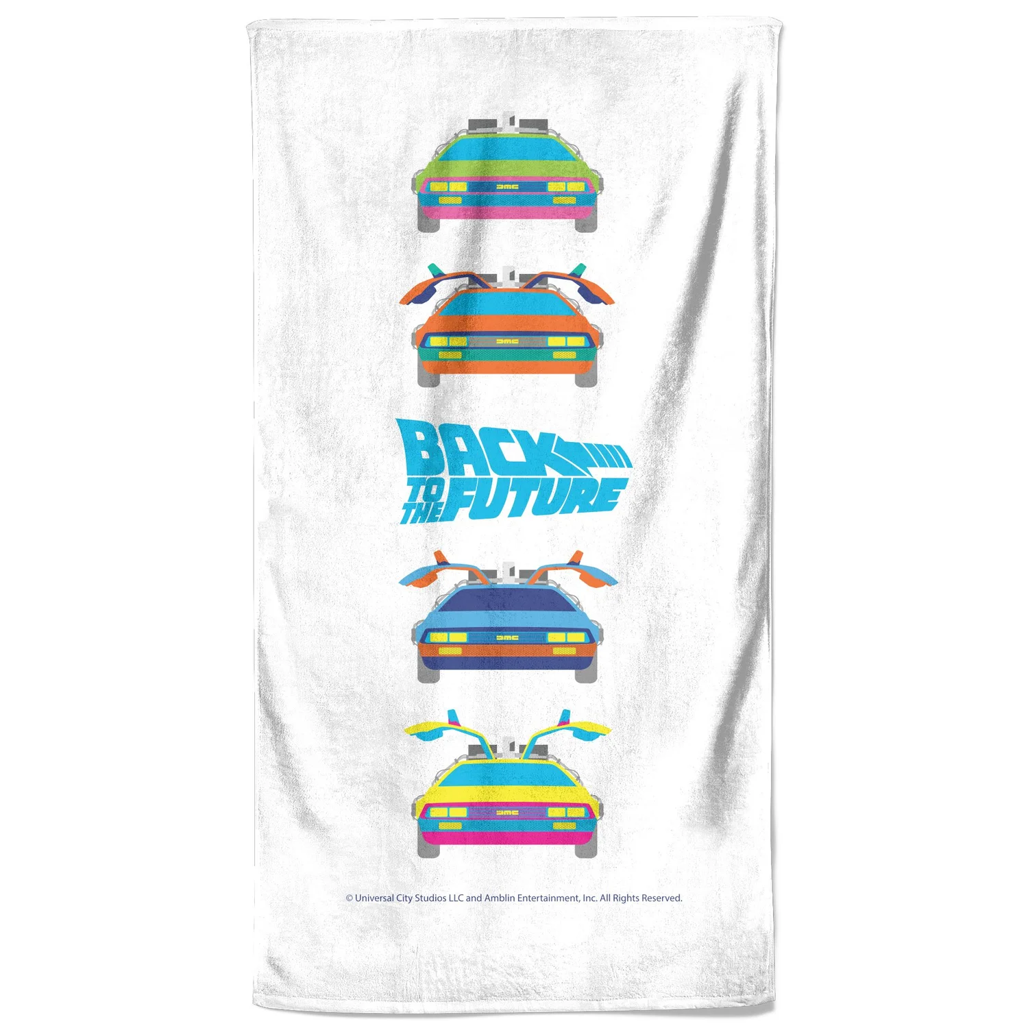 Back To The Future Car Print Beach Towel