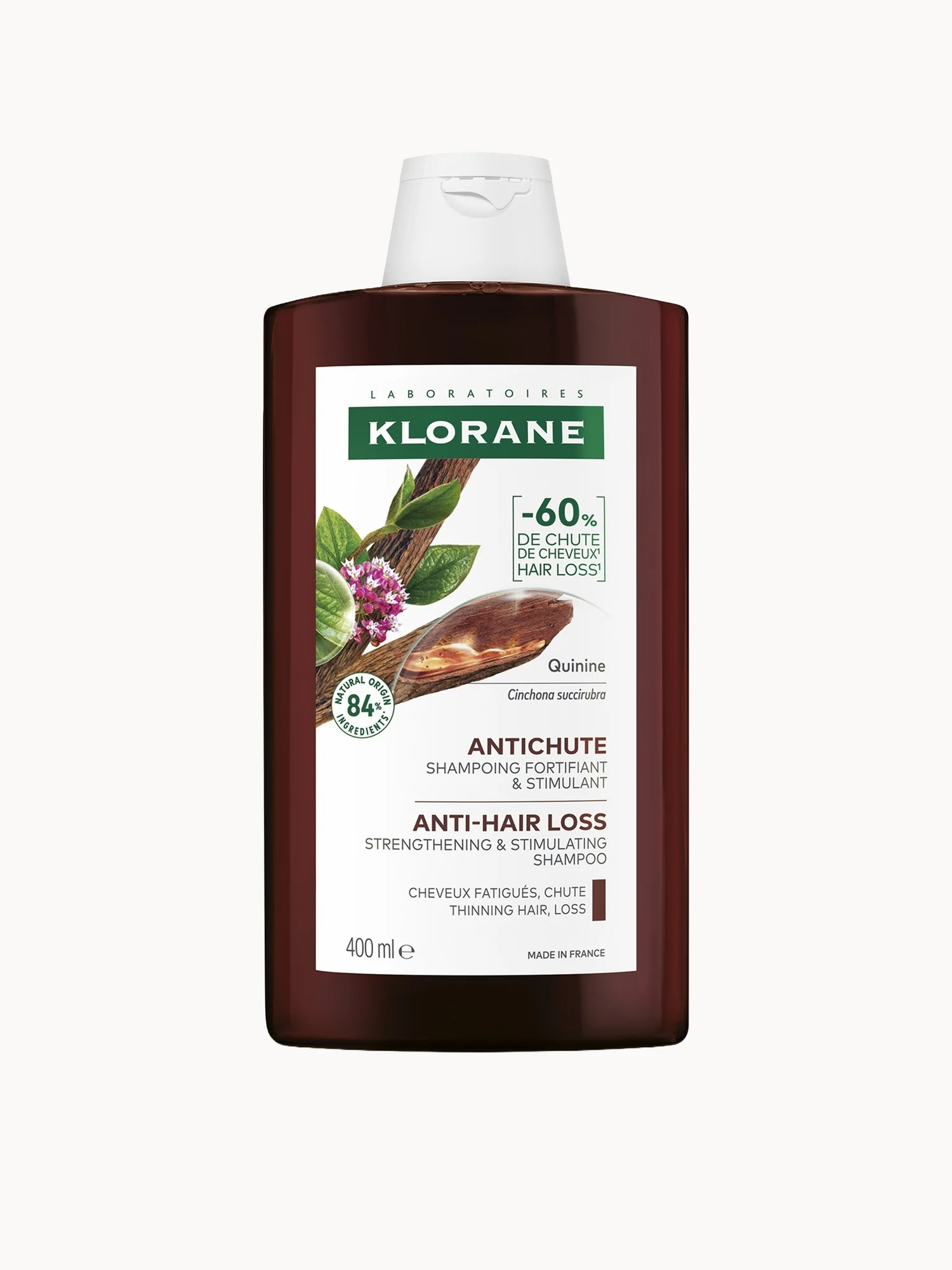 KLORANE Strengthening Shampoo with Quinine and Organic Edelweiss for Hair Thinning, Loss