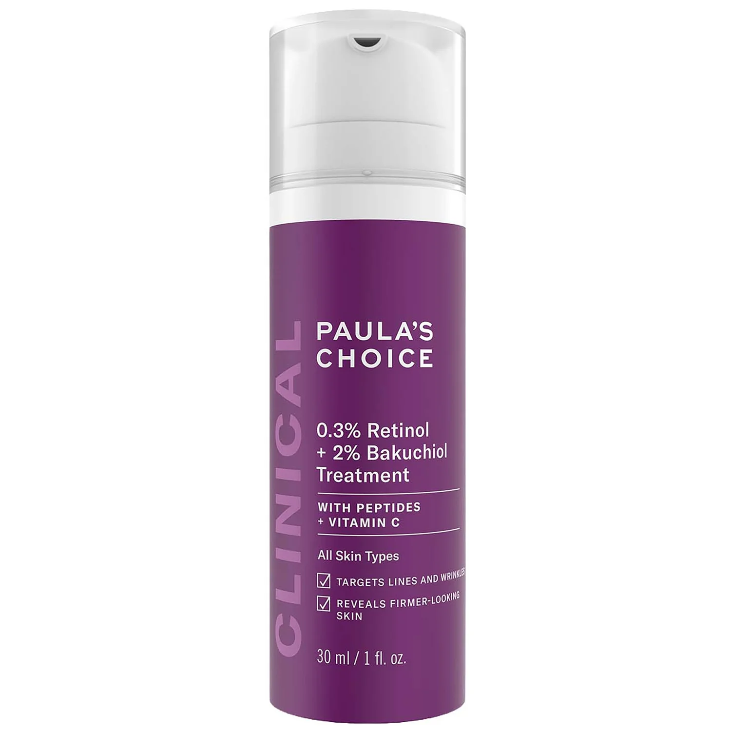 CLINICAL 0.3% Retinol + 2% Bakuchiol Treatment (1 fl. oz.) product image