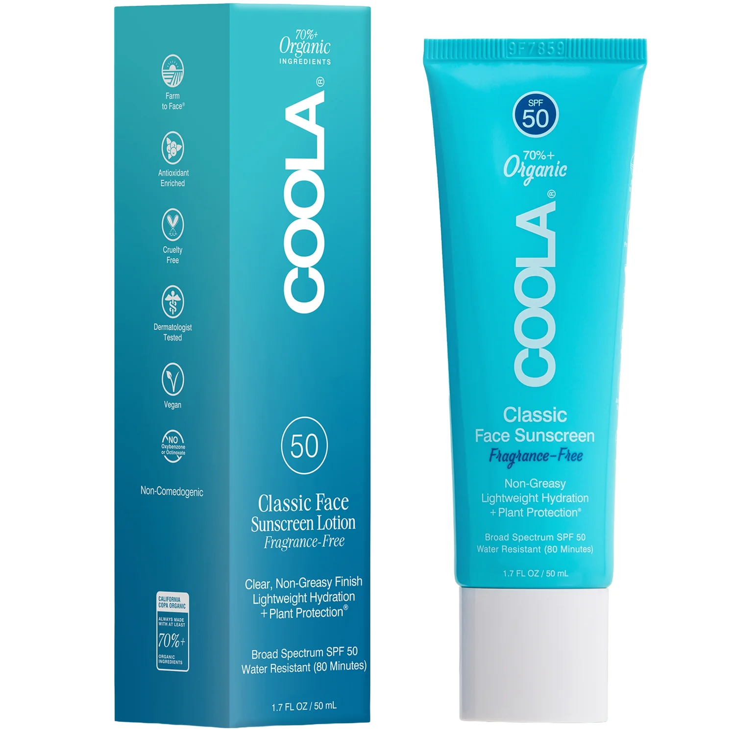 Classic Face Organic Sunscreen Lotion SPF 50 - Fragrance-Free 50 ml product image