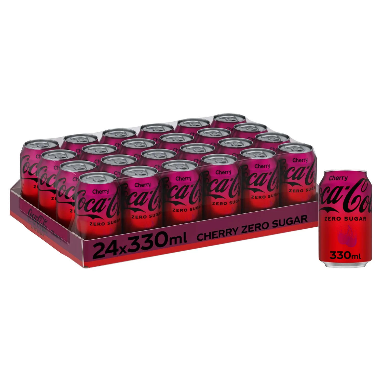 Coca-Cola Zero Sugar Cherry Sugar Free Cola 24 x 330ml