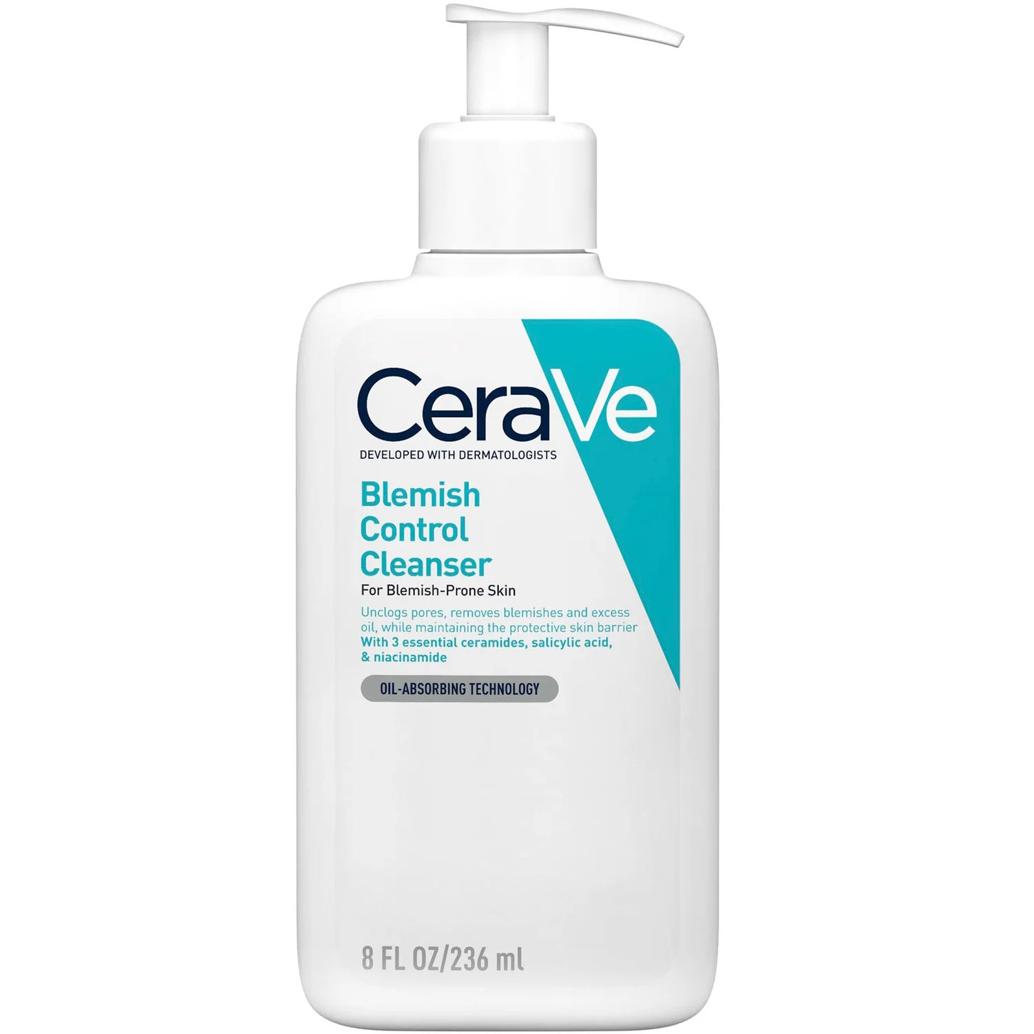 CeraVe Blemish Control Face Cleanser with 2% Salicylic Acid & Niacinamide for
