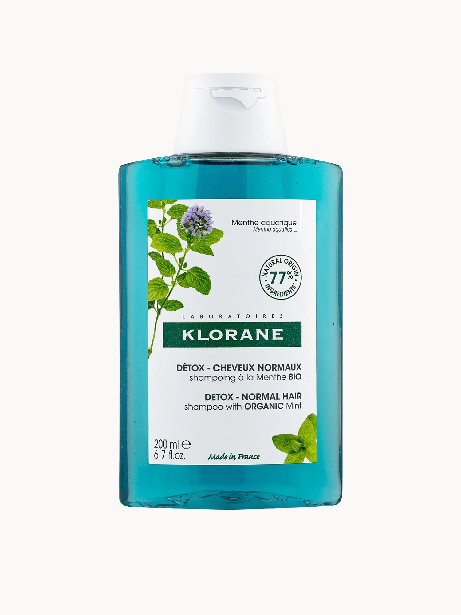 KLORANE Detox Shampoo with Organic Aquatic Mint for Pollution-Exposed Hair 200ml
