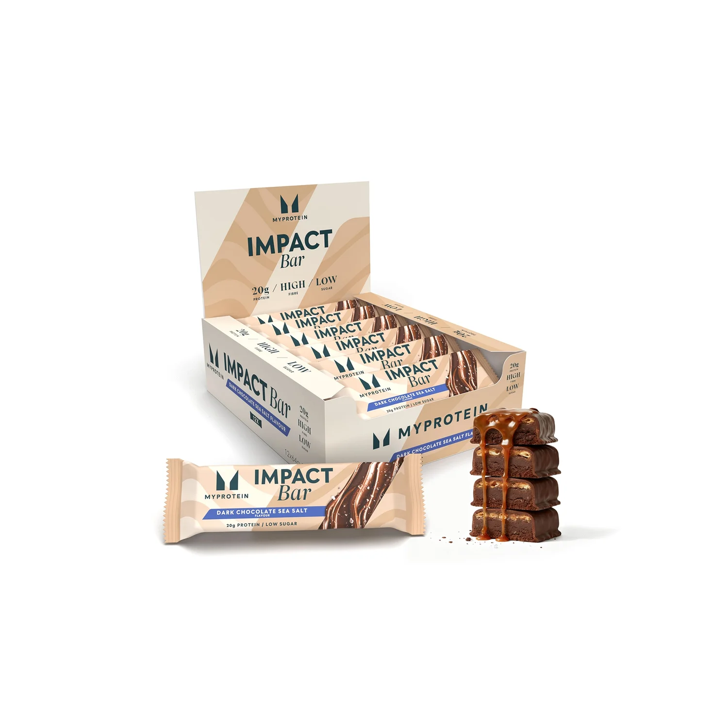 Myprotein Tyčinka Impact Protein Bar 12 x 64g Horká Čokoláda & Morská Soľ